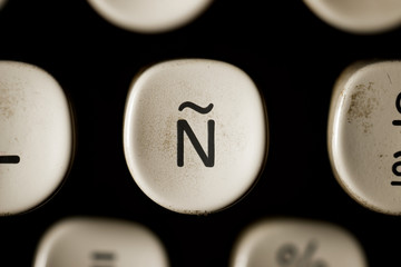 Old typewriter view