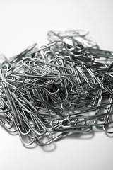 Paperclips close up