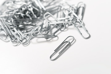 Paperclips close up