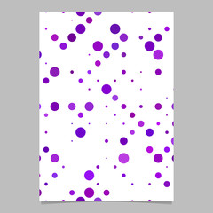 Color dot pattern poster template - vector cover background graphic with dots