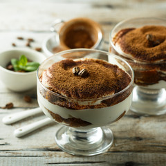 Homemade Italian tiramisu dessert