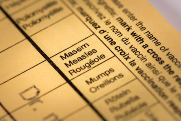 Masern-Impfung in Impfpass