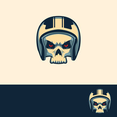 Skull Riders Design Logo Vector