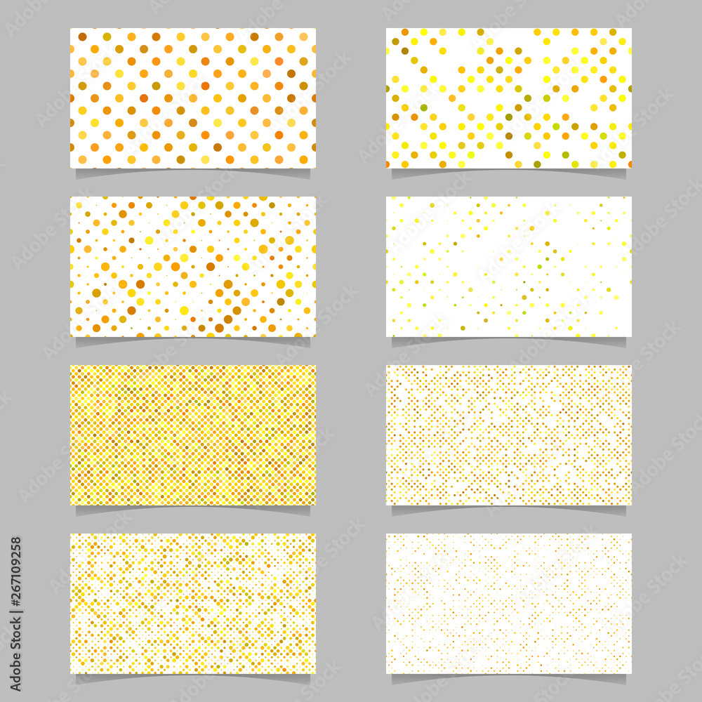 Poster abstract dot pattern card background template set - vector graphic design