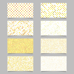 Abstract dot pattern card background template set - vector graphic design