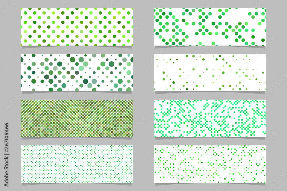 Poster modern abstract dot pattern banner background template set - vector graphic design