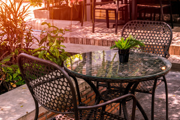 Coffee sitting corner in the garden
