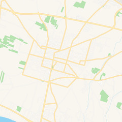 Fototapeta premium Aspropyrgos, Greece printable map