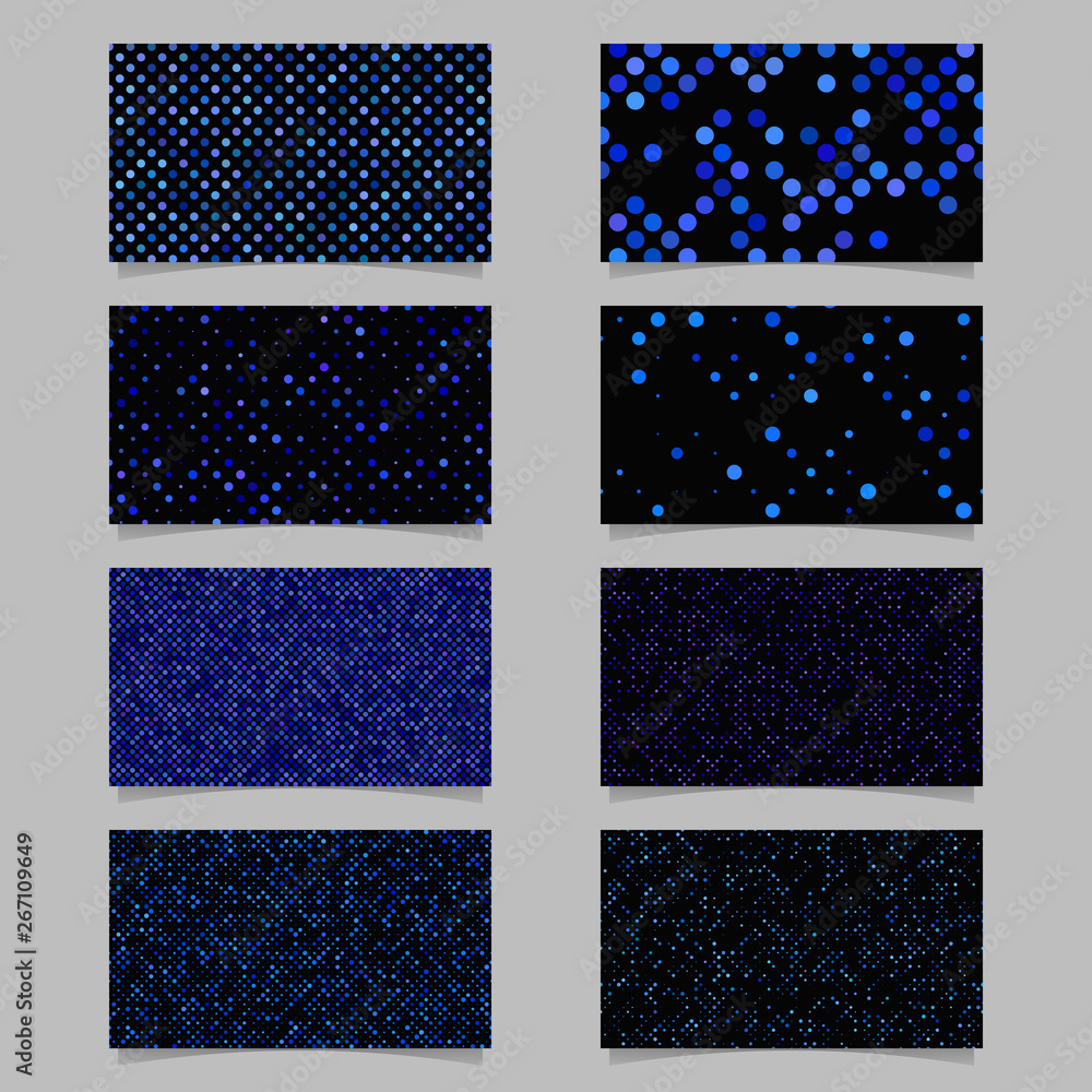 Poster abstract dot pattern card background template set - vector graphic design