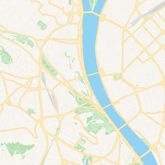 Budapest, Hungary printable map