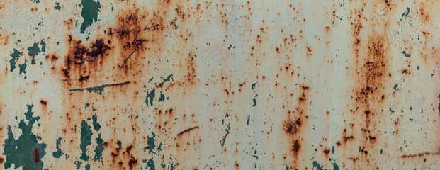 Old Weathered Rusty Corrugated Metal Texture