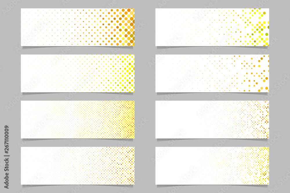 Aufkleber abstract circle pattern banner background set - modern vector advertisement template designs