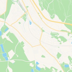 Tatabanya, Hungary printable map
