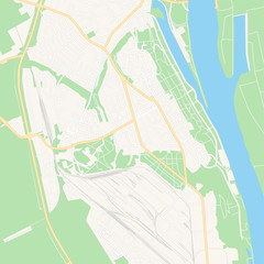 Fototapeta premium Dunaujvaros, Hungary printable map