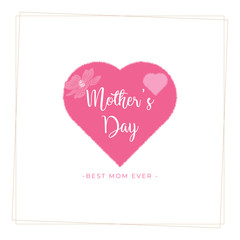 lovely  mother day square frame  floral background