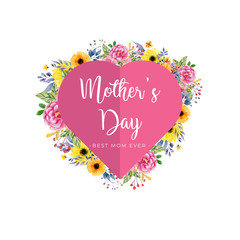 Fototapeta na wymiar lovely floral mother day background template
