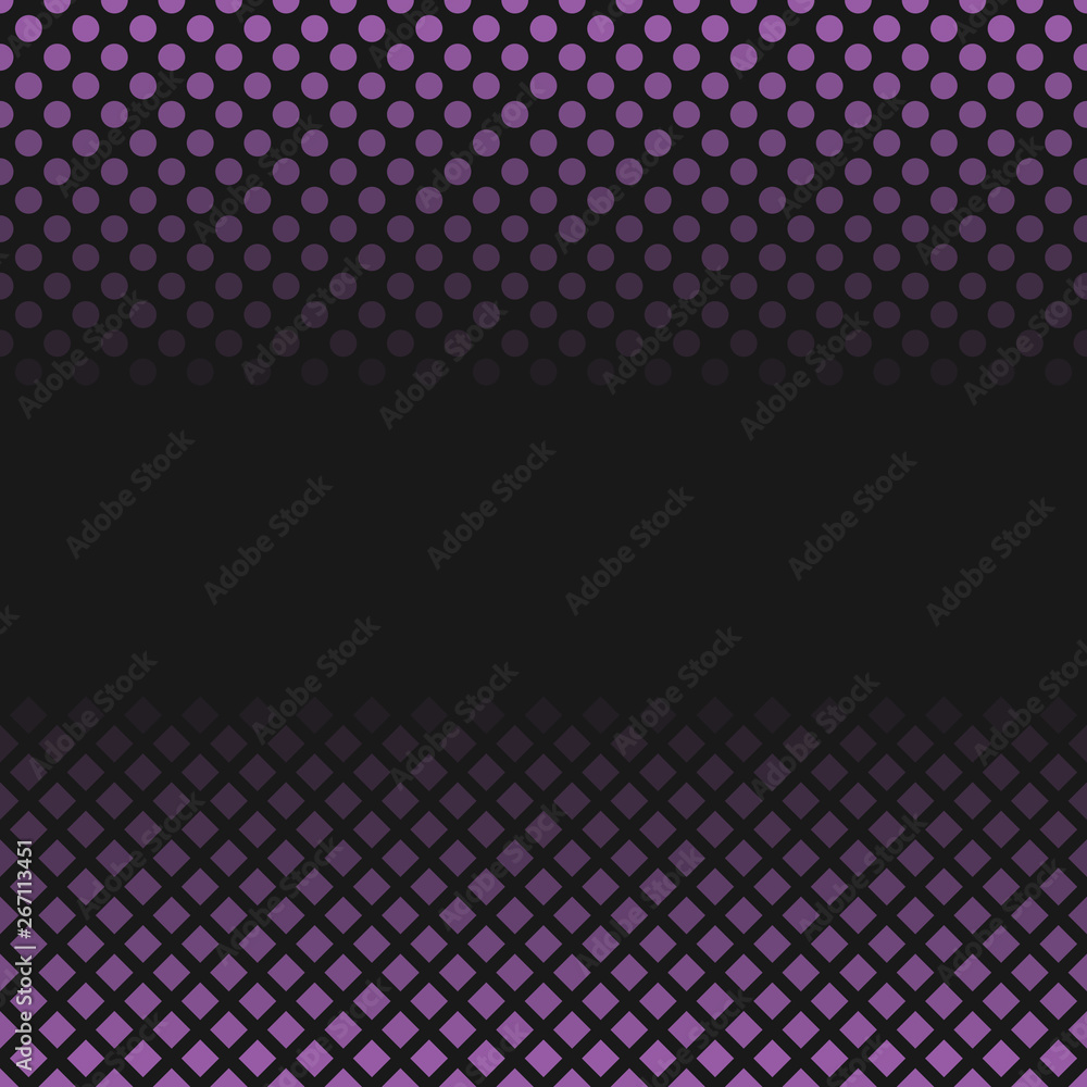 Poster abstract halftone geometrical circle and square pattern background - vector graphic