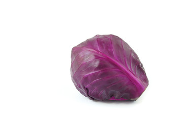 Obraz premium Purple cabbages vegetable isolated on white background