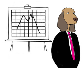 A beagle looks sad in front of bad quarter