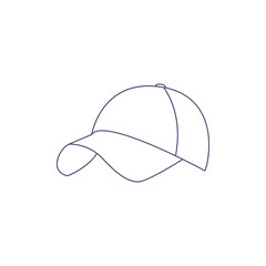 Vector baseball cap for coloring. Illustration for children coloring book