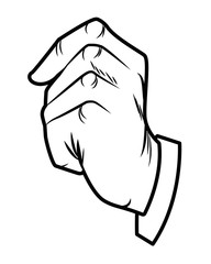 pop art hand cartoon