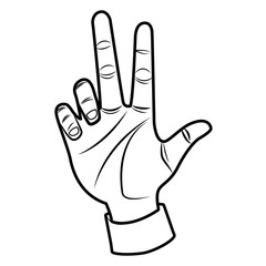 pop art hand cartoon