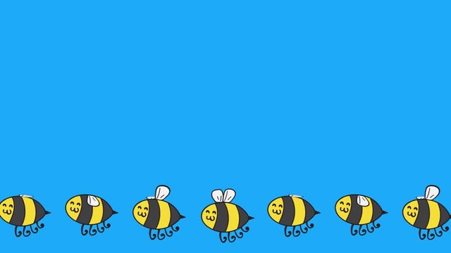 Cute minimalistic bee / honeybee seamless animation. Perfect for all your insect / child / cartoon related projects. 1080p, 60fps