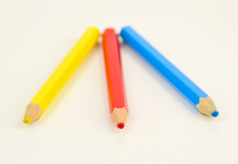 Close up of color pencils