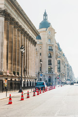 PARIS, FRANCE - APRIL 22, 2019: Street view of Paris city, France.