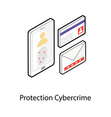 User authentication icon, isometric vector