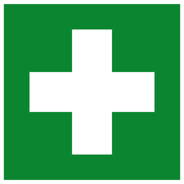 First Aid Station Symbol Sign, Vector Illustration, Isolated On White Background Label .EPS10