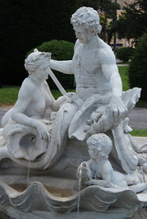 baroque fountain in vienna (austria)