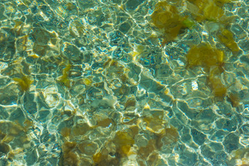 Fototapeta na wymiar Surface of the sea with a reflection. Abstraction.