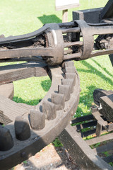 Rusty antique agricultural tools