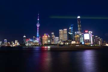 Plakat The Bund Shanghai at night 