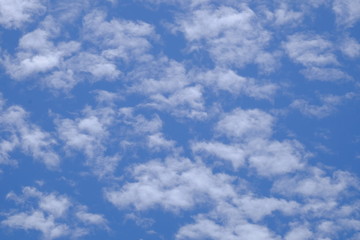 Amazing blue sky with white clouds	