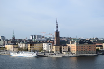 Fototapeta na wymiar stockholm, riddarholmen, sunset