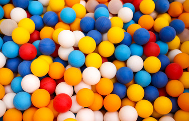 Multi-colored balls in a children's attraction
