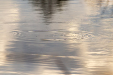 Reflection of the sky on the surface of the water