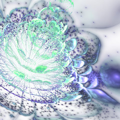 Light fractal flower, digital artwork for creative graphic design