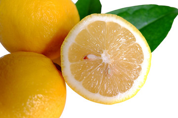 Fototapeta na wymiar Lemon on white background