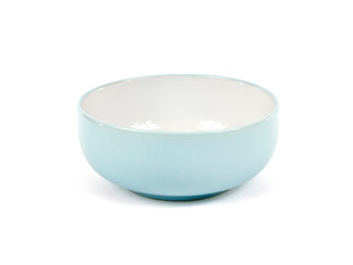 Ceramic bowl isolated on white background with clipping path