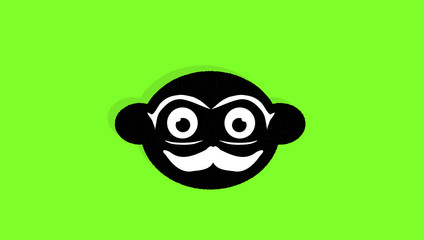 Illustration of an old man with big mustache