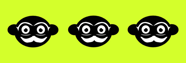 Illustration of an old man with big mustache