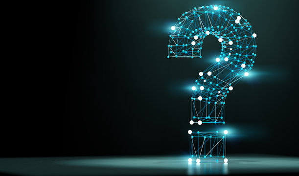 Signo de interrogaci&oacute;n y concepto de ciencia y tecnolog&iacute;a. Preguntas y respuestas en Internet. Preguntas sobre redes y comunicaci&oacute;n