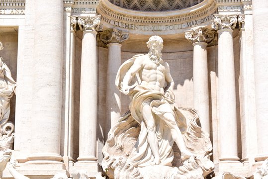 Greek Sea God Oceanus at the Trevi Fountain in Rome