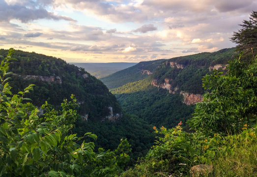 Cloudland Canyon State Park in Northern Georgia at Sunset