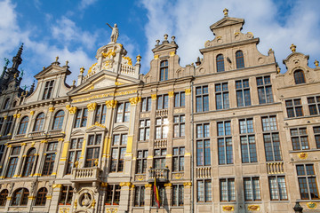 Fototapeta na wymiar Buildings on Grand Place in Brussels