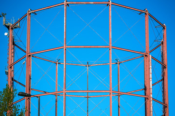 Gas holder in Rotherhithe, London