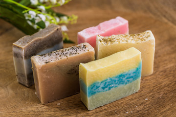 beautiful handmade colorful natural soaps